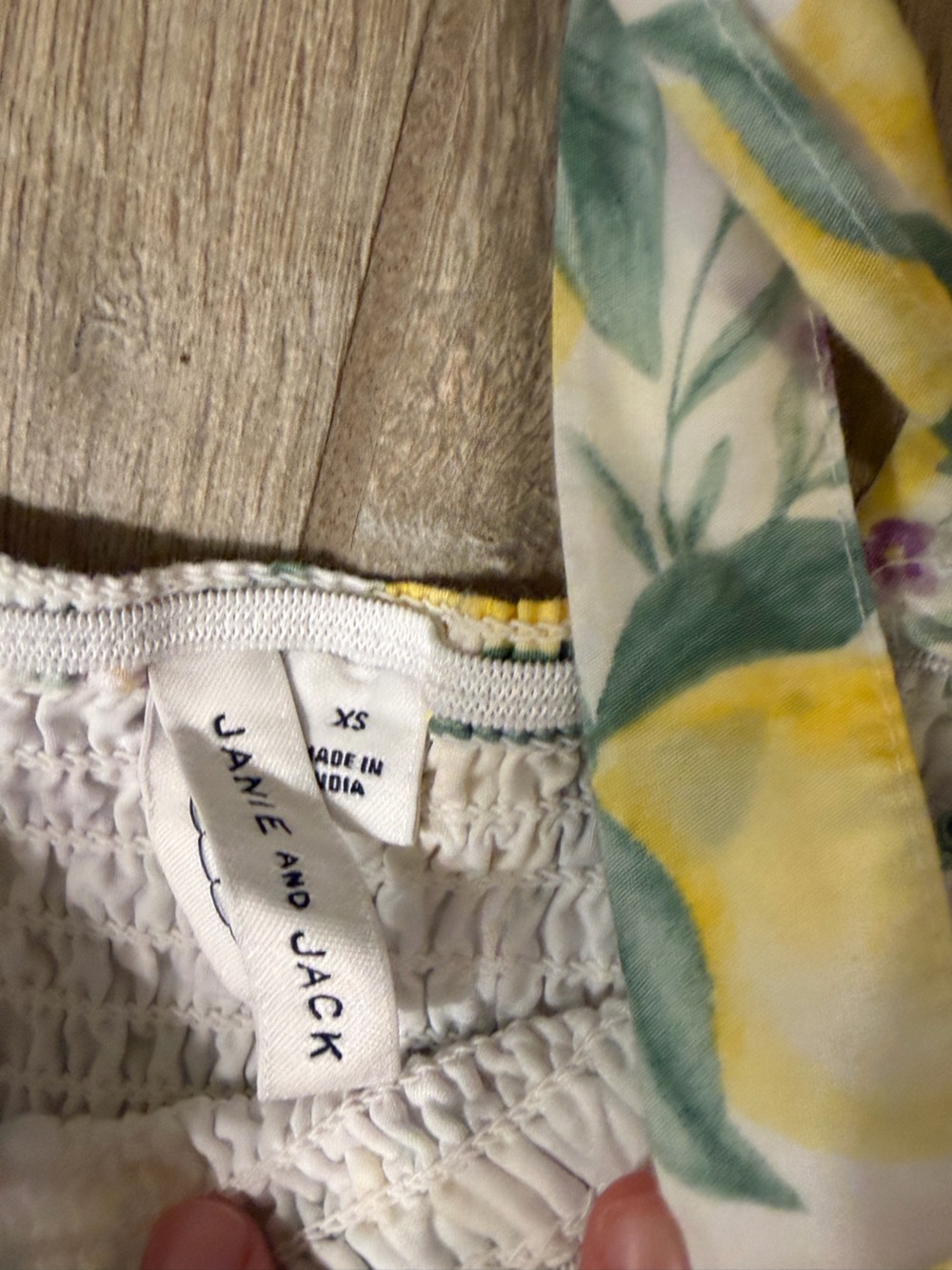 Janie and Jack Mommy & Me Floral Tie-Shoulder Sundress - White & Yellow - Picture 5 of 5